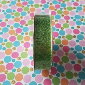 Green Glitter Ribbon Tape